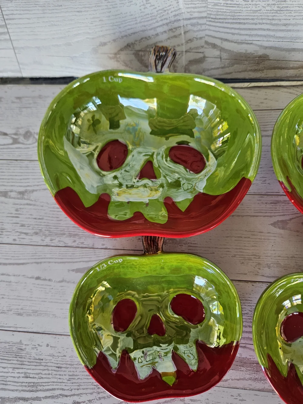 Disney Green and Red Poison Apple Measuring Cups - Set of 4